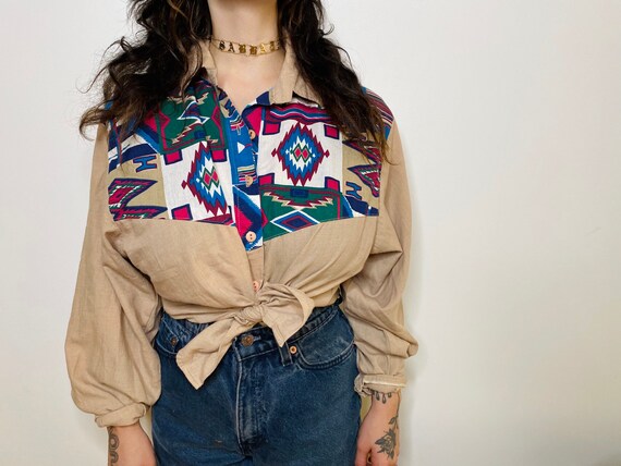 1980s western blouse