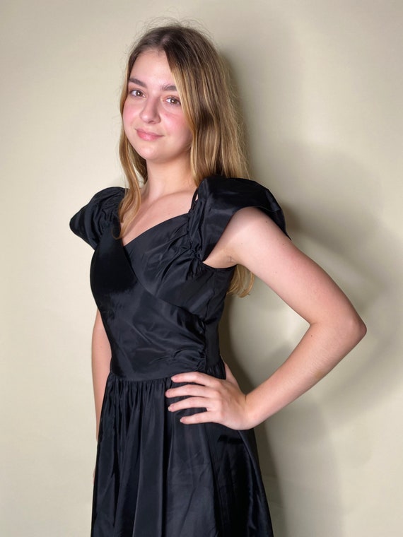 1980s Black Prom Dress - image 6