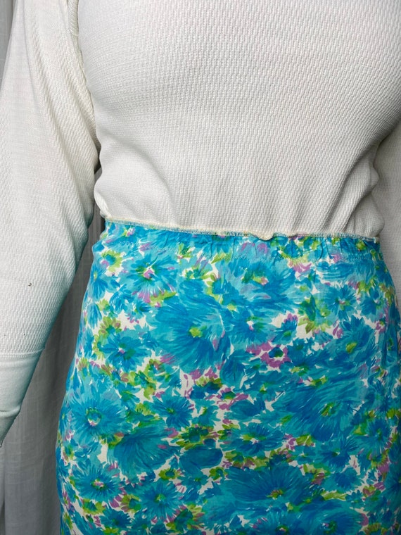 1960s Floral Skirt - image 1