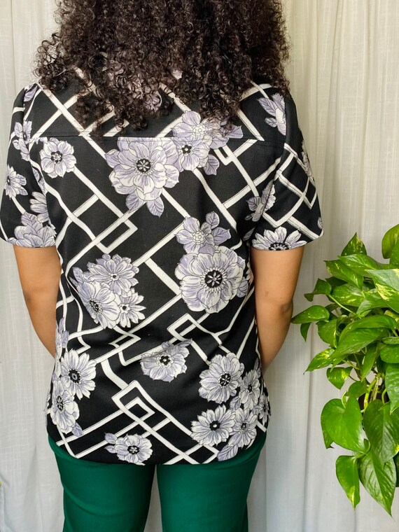 1970s Floral Top - image 7