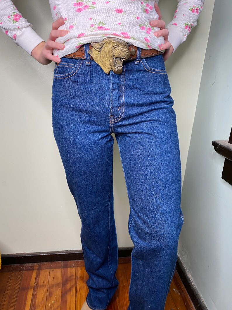Vintage 1970s Denim Pants image 4
