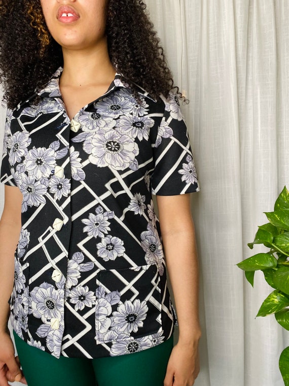 1970s Floral Top - image 1