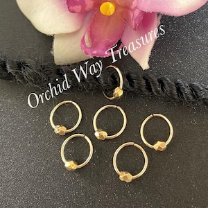 Gold Hair Rings w/Faceted Metal Beads Set of 6 Braid/Dread Rings Bohemian Dreadlock Sisterloc Charms Hair Accessories Loc Locs Jewelry