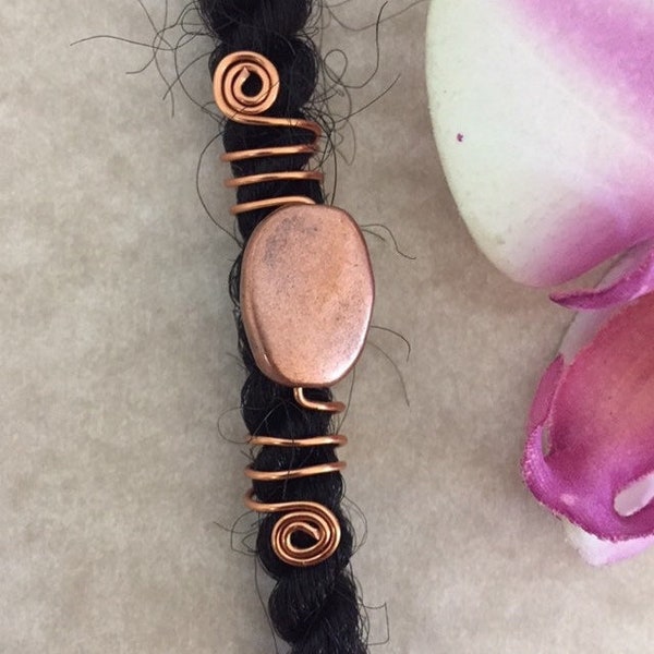 Loc Jewelry Copper Medallion Dread/Braid Charm Dreadlock Cuff Dreads Braids Sisterloc Locs Mens Unisex Coil Spiral Copper Hair Accessories