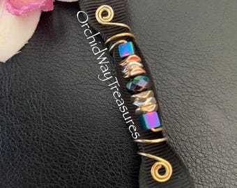 Loc Jewelry Gold Dread/Braid Charm Hair Jewelry Dreadock Coil Locs Colorful Hair Accessories AB Glass Loc Beads Sisterloc Hair Jewel