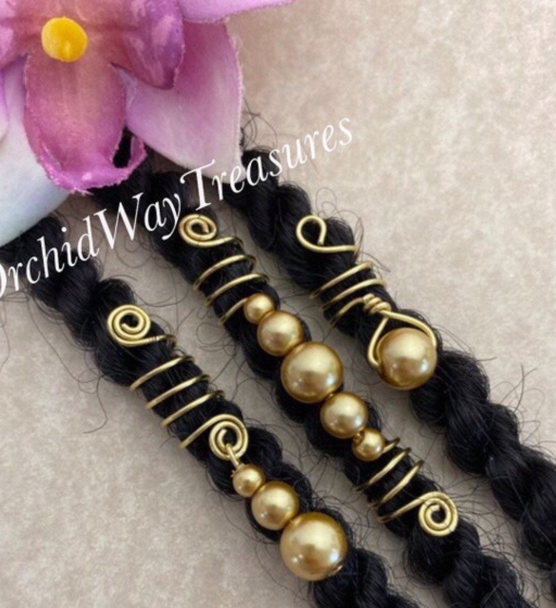Handmade Gold Loc Jewelry Yas Queen hair Accessory for Locs