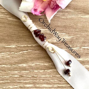 Garnet Gold Barrette - Etsy display picture 1