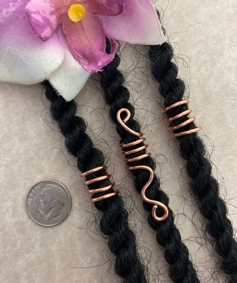 Loc Jewelry Copper Coils Heavy Gauge Set of 3 Dreadlock Cuffs Etsy