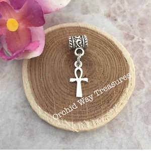 Silver Ankh Dread/Braid Cuff Dreadlock Charm Loc Jewelry Egyptian Hair Accessories Sisterlocs Charm Unisex Mens