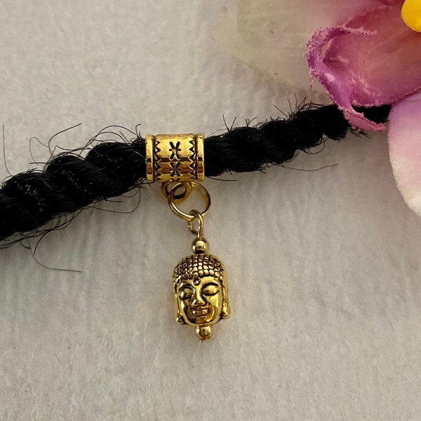 Loc Jewelry Gold Buddha Dreadl/Braid Cuff Dreadlock Dreads Braids Euro Charm Sisterlocs Hair Accessories Unisex Cuff Gold Buddha Braid Charm