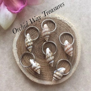 Hair Rings w/Shells Silver or Gold Braid/Dread Rings Locs Shell Hair Jewelry Boho Braids Dreads Sea Shell Loc Jewelry Island Tropicl Beachy image 1