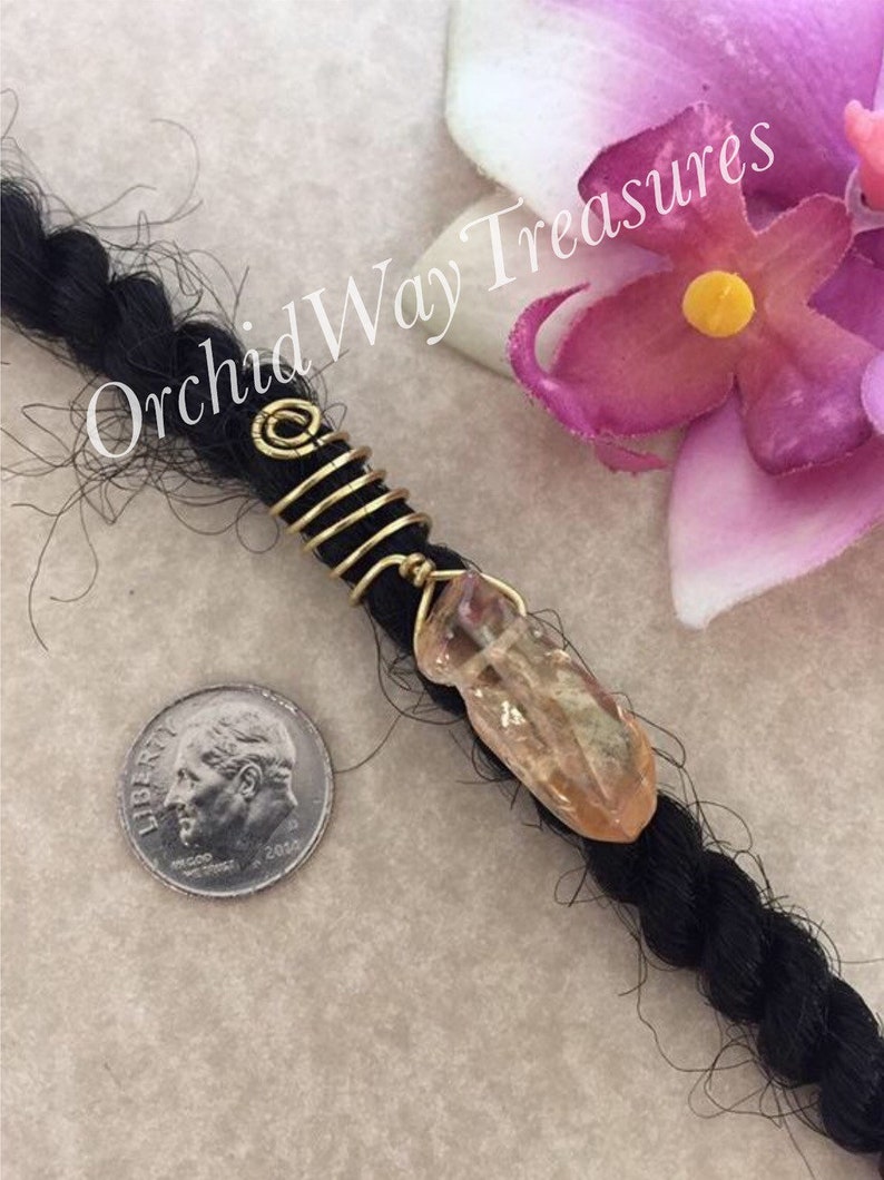 Loc Jewelry Crystal Dreadlocks Coil Quartz Crystal Hair Etsy