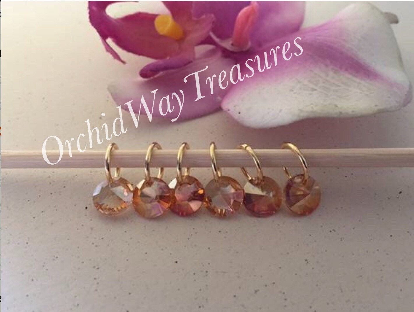Gold Hair Rings w/Glass Beads Champagne Braid Rings Dread Etsy