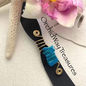 Loc Jewelry w/Turquoise Shells Dread/Braid Charm Dreadlock Coil Sisterloc Locs Jewel Shell Hair Accessories Tropical Beach Cruise Vaca