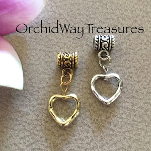 Loc Jewelry w/Gold or Silver Heart Dread/Braid Cuff Dreadlock Charm Sisterloc Locs Jewel Heart Euro Bracelet Charm Locs Hair Accessories