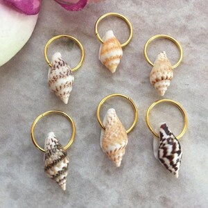 Hair Rings W/shells Silver or Gold Braid/dread Rings Dreadlock Sea ...