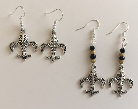 Fleur de Lis Mardi Gras Design Bead Necklace YOUR CHOICE OF MANY New Orleans