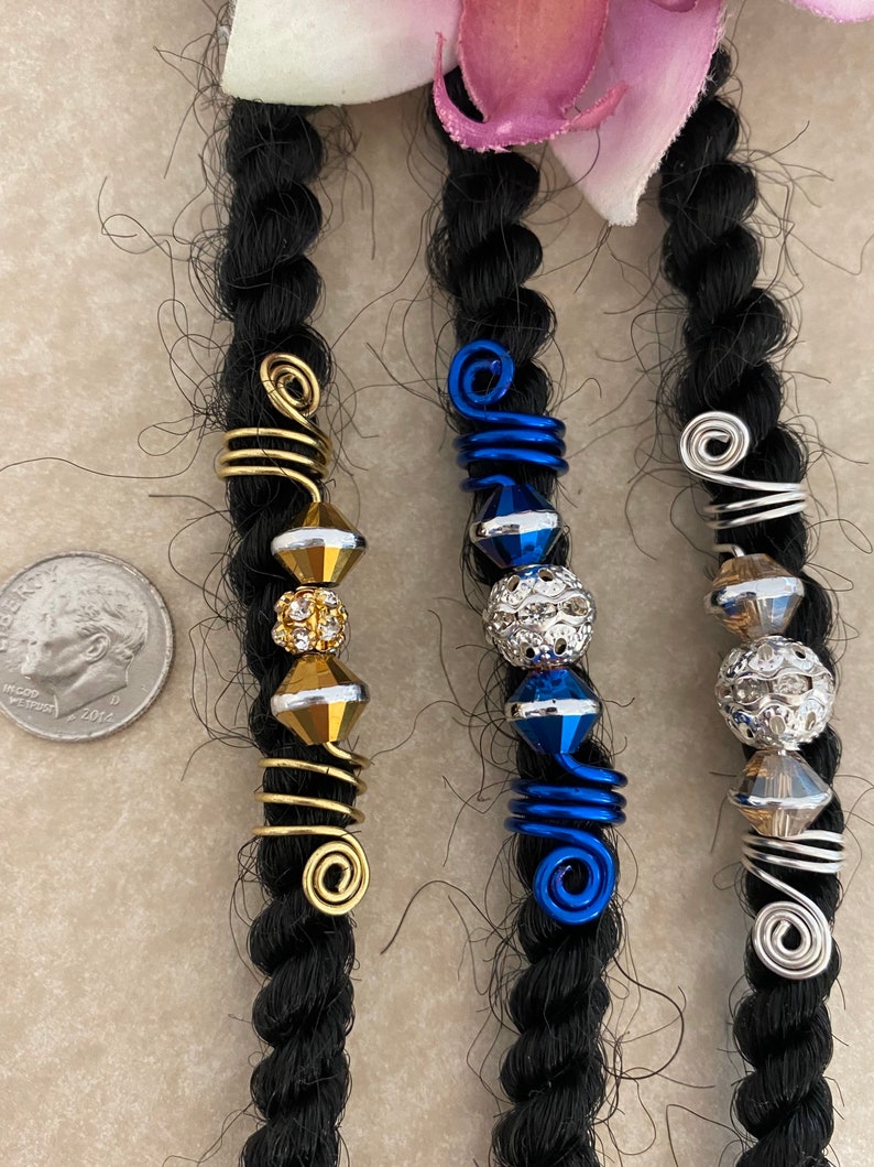 Loc Jewelry Blue Gold or Silver Dreadlock Coil/Cuff Hair Etsy