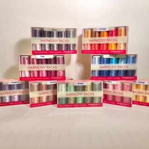 Splendor Rayon Embroidery Thread~Harmony packs by Wonderfil