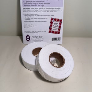 Marti&#39;s Choice Fusible Batting tape~ two 1&quot; rolls~Bonus color pattern booklet included!