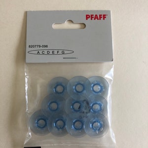 PFAFF Plastic Bobbins~10 Pack~ Blue