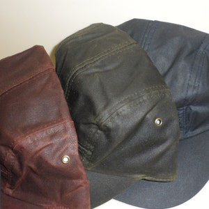 Waxed Cotton Baseball Type Cap
