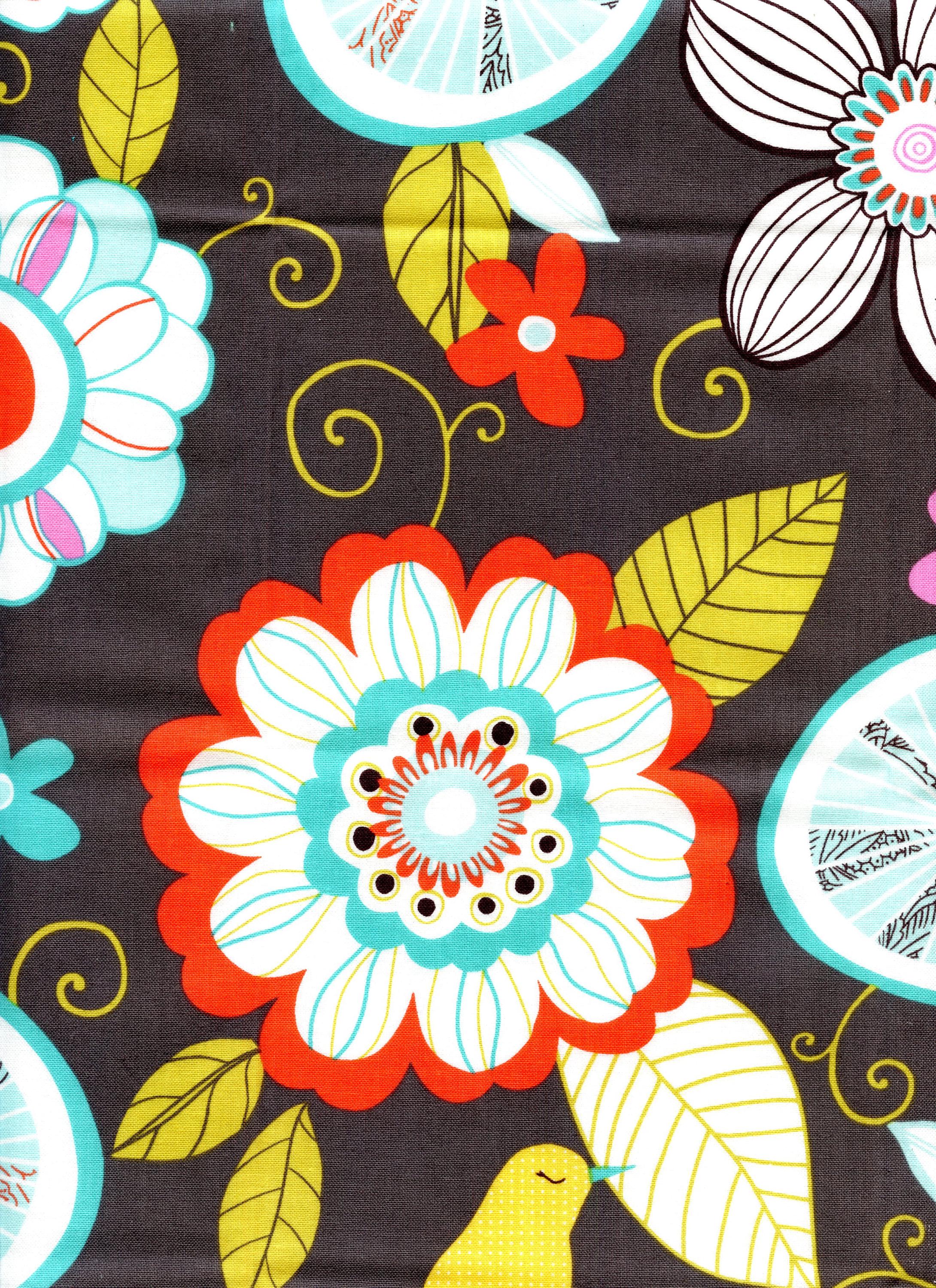 F*3様 F.A.T. コーデュロイ花柄セットアップ　FATサイズ FAT QUARTER Bundle Set of 3 Large Abstract Flowers With Solids