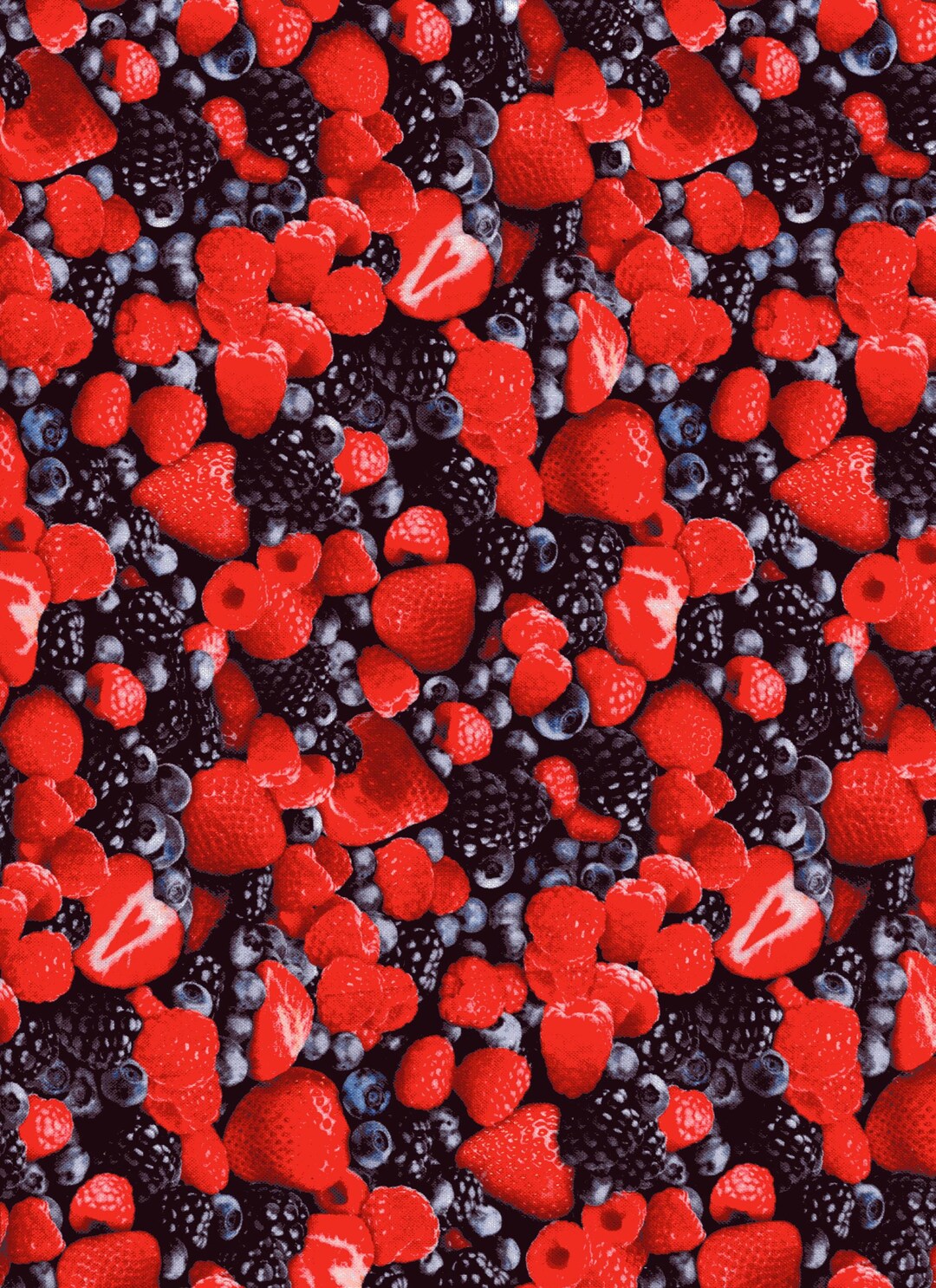 Mixed Berry Fruits Timeless Treasures Cotton Fabric CD1811 Berry