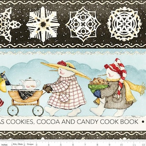 Folk Parade Border Snow Sweet Riley Blake Cotton Fabric C9667 Border, By the Yard