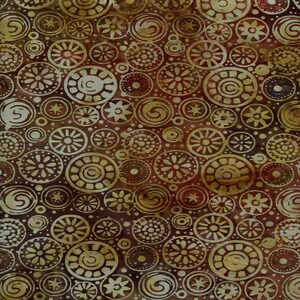 Beads Mesa Verde Island Batik Cotton Fabric 121920070 Bronze, By the Yard