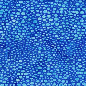 Tecido de algodão azul Robert Kaufman Batik Pebbles Spots, por metro