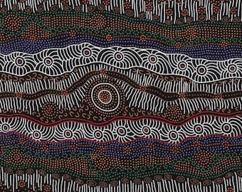 Gathering By The Creek M & S Textiles Australian Cotton Fabric GBTC Brown, By the Yard