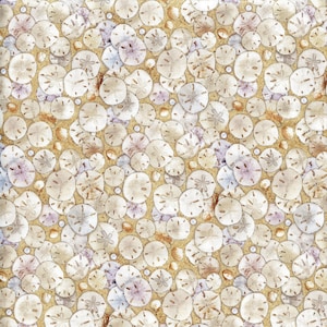 Sand Dollars Landscape Medley Elizabeth Studio Cotton Fabric 619 Sand, Fabric By the Yard