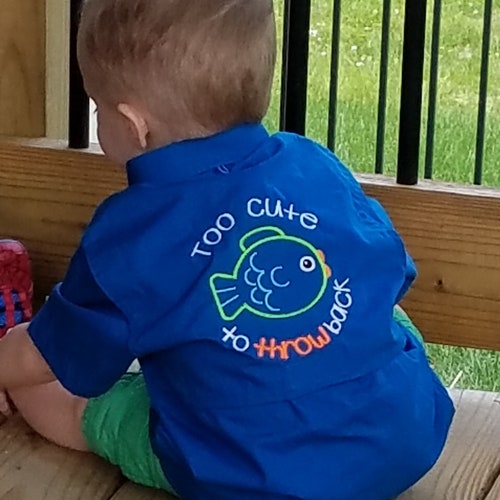 TODDLER Fishing Shirt/ Monogrammed choice of 3 Adorable Etsy