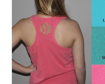 Monogrammed Ladies Racerback Tank--NEW from COMFORT COLORS