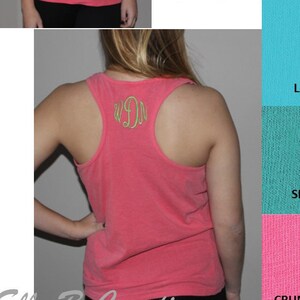 Monogrammed Ladies Racerback TankNEW from COMFORT COLORS image 1