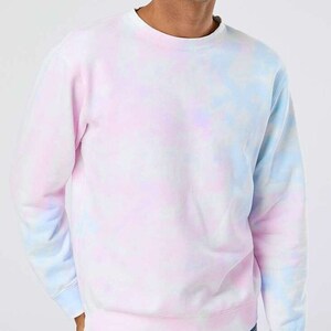 Monogrammed Cotton Candy TIE DYE Sweatshirt Sizes up to 3X... NEW image 3