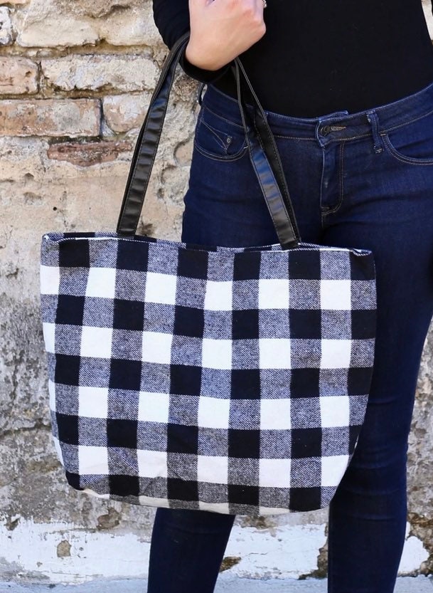 Buffalo cheap plaid tote
