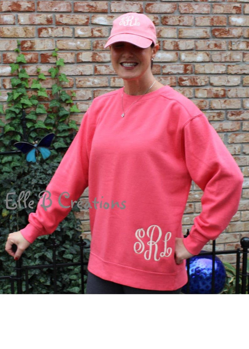 Comfort Colors / Monogrammed Sweatshirt MONOGRAMMED-SIZES Small through XLarge/ MORE Colors Added image 2