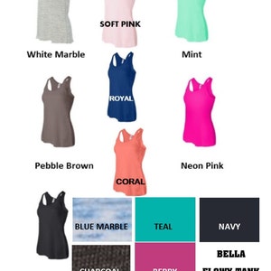 Monogrammed Bella Flowy Tank Top Now in LILAC 20 Colors to Choose from. image 7