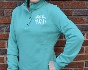 Monogrammed TUNIC Pullover with Longer Length and Side Slits