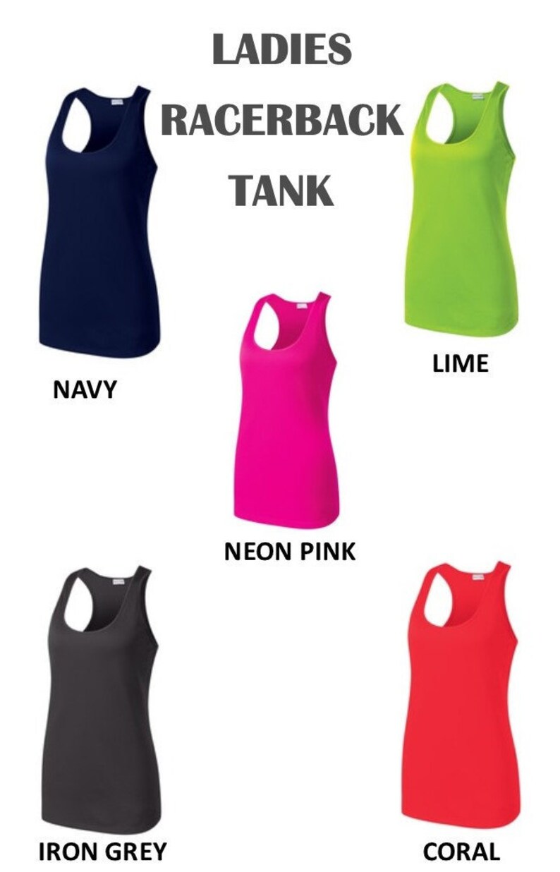 Monogrammed Ladies Racerback Tank-Athletic New Stock afbeelding 3