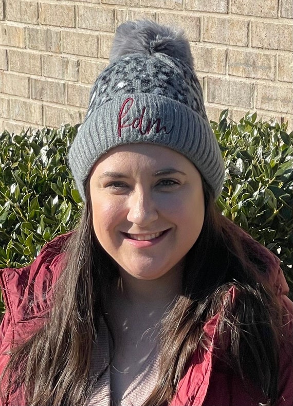 Monogrammed Cable Knit/ Fleece LINED Hat-new!! - Etsy