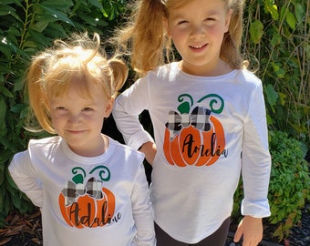 Child/ Toddler/ Youth--  L/S Tee- Pumpkin/ Halloween/ Thanksgiving/ Fall