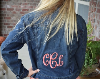 Denim Jacket-- Monogrammed— New Stock! Up to 4X