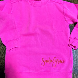 Child/ Toddler/ Youth Comfort Color Sweatshirt Comfort Wash Sweatshirt image 4