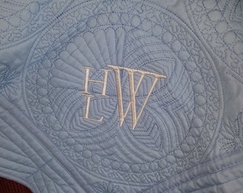 Heirloom Baby Quilt/  Monogrammed-- Great Gift Idea!!