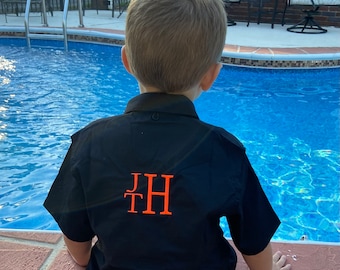 TODDLER  Fishing Shirt/ Monogrammed --Sizes  12 MONTHS--2/3 and 4/5-