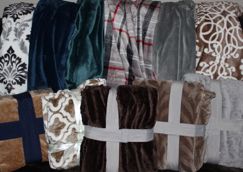 Monogrammed Plush Throw WINTER SALE.... SAVE Five Dollars image 2