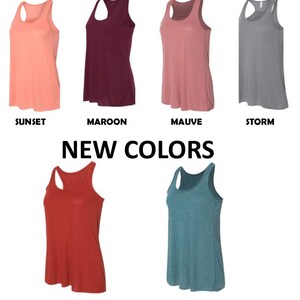 Monogrammed Bella Flowy Tank Top Now in LILAC 20 Colors to Choose from. image 6